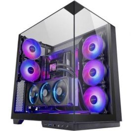 Mars Gaming MC-3GF Caja Gaming Torre Panorámica Triple Cristal Templado ARGB con 2 Ventiladores, Montaje Vertical GPU y Soporte Líquida 360mm