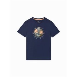 Camiseta de Manga Corta Infantil Jack & Jones Jjsummer Smu Vibe Tee Ss Crew Azul marino