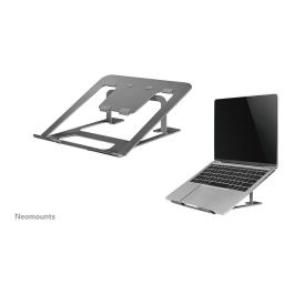 Neomounts NSLS085GREY Soporte para portátil, Gris, Aluminio, Plegable, Universal, para Pantallas de 10-17 Pulgadas, Carga Máxima 5kg