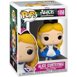 Funko POP 70th Alice Curtsying - Figura de Vinilo Disney Alicia en el País de las Maravillas 9cm