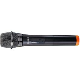 Lenco MCW-020BK Micrófono Vocal Inalámbrico 6.35 mm (1/4") Negro con Receptor Incluido para hasta 15m