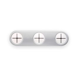 Inofix Colgador paños cocina adhesivo cromo mate 2083-7-000 - Colgador triple en PVC flexible, color cromado mate, para cocina