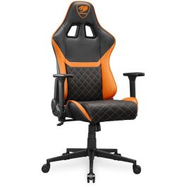COUGAR Silla Gaming Armor One V2 Negro/Naranja, Piel Sintética, PVC, Reclinable, Altura Ajustable, Soporta hasta 120 kg