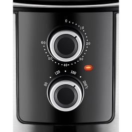 Unold 58655 Freidora de Aire Caliente XL 5L 1400W Negra/Acero Inoxidable con Funciones Hornear y Asar