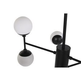 DKD Home Decor Lámpara de Techo Moderna Negro Cristal y Metal 9 Bolas 80 x 60 x 80 cm