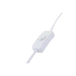 DKD Home Decor Lámpara de Sobremesa Mediterráneo, Porcelana y Lino Blanco Roto 40x64x40 cm, E27, 50W