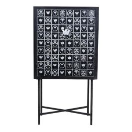 DKD Home Decor Bone 23 Mueble Bar Bicolor Negro 80 x 40 x 153 cm