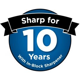 Ninja K32006EU Set Tacoma con Afilador Integrado, 5 Cuchillos y Tijeras, Acero Inoxidable Alemán