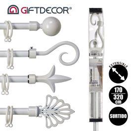 Barra Cortina Blanca 170 320Cm Cm Surtidos Giftdecor (8 Unidades) Barra Cortina Blanca 170 320Cm Cm Surtidos Giftdecor (8 Unidades)
