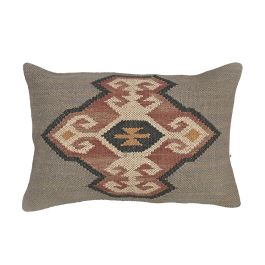DKD Home Decor Cojín Boho Kilim Lana Yute Poliéster 60 x 40 cm (2 Unidades) Precio: 40.79000024. SKU: B15BLWWQ33