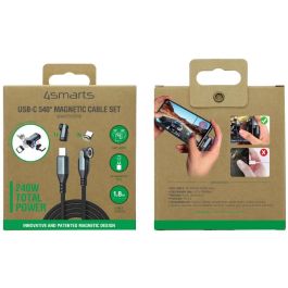 4smarts Cable magnético GravityCord USB-C 540 240W 1.8m