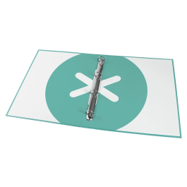 Antartik Carpeta de Anillas A4 Forrada 4 Anillas 25 mm Redondas Color Menta