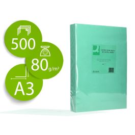 Papel Color Q-Connect Din A3 80 gr Verde Paquete De 500 Hojas