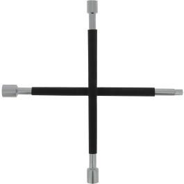 Extractor Llave Cruzada Reforzada para Ruedas con 3 Enchufes 17/19/21 mm y 1/2 Pulgada Cuadrado Acero Inoxidable Antideslizante