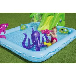Bestway Piscina Infantil Zona de Juegos Acuático Fantástico 239 x 206 x 86 cm con Fuente y Tobogán