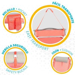 Silla Plegable con Reposacabezas Aktive Flamingo Coral 51 x 76 x 45 cm (2 Unidades) Silla Plegable con Reposacabezas Aktive Flamingo Coral 51 x 76 x 45 cm (2 Unidades)