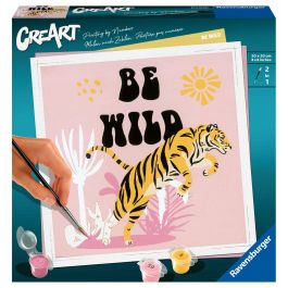 Ravensburger RAV4005556236657 CreArt 20x20cm Kit para Pintar por Números - Diseño 'Be Wild' Edición Jolane