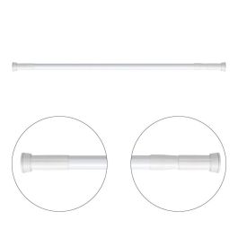Edm Barra de Cortina Extensible Blanca 75 x 125 cm Aluminio