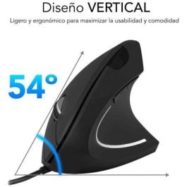 SUBBLIM GLIDE VERTICAL ERGO WIRED MOUSE BLACK