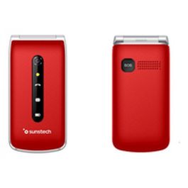 Teléfono Móvil para Mayores Sunstech CELT18RD Rojo 2,4"