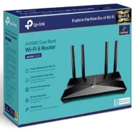 TP-LINK Archer AX20 Router AX3000 WiFi 6 Gigabit, Doble Banda, Negro (Archer AX20 Black)