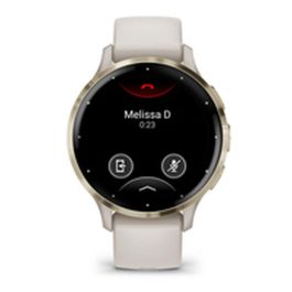 Garmin AAAAL87491 Reloj inteligente con GPS Venu 3S, 30,4 mm (1,2"), acero dorado suave, caja marfil, correa silicona marfil