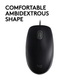 Logitech B110 Silent Ratón USB Óptico Silencioso Plug & Play Ambidextro Negro
