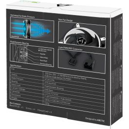ARCTIC BioniX P120 Ventilador PWM para Carcasa PC, 12 cm, Blanco y Negro, 200-2100 RPM, Silencioso (0.45 sonio)