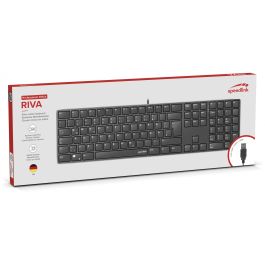 Speedlink SL-640010-BK Teclado Riva Slim Metal Scissor Alámbrico USB Negro Diseño Completo (100%) Perfil Bajo