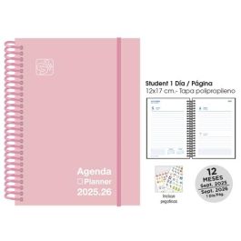 Agenda Escolar (2025-26) Senfort Catalan Student Unicolor Espiral Tapa Pp Con Goma 120X170 D/P Pastel Rosa Precio: 8.59000054. SKU: B17BYNBVAH