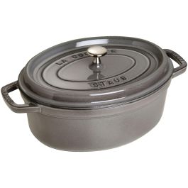 Staub 40509-317-0 La Cocotte Oval 29cm, Olla de Hierro Fundido Esmaltado 4.2L, Gris Grafito, apta para Inducción y Horno Precio: 253.58999952. SKU: B16Y9SCBTX