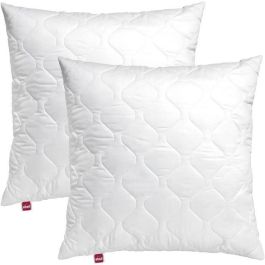 ABEIL Lote de 2 almohadas de memoria acolchadas 60x60 cm blanco ABEIL Lote de 2 almohadas de memoria acolchadas 60x60 cm blanco
