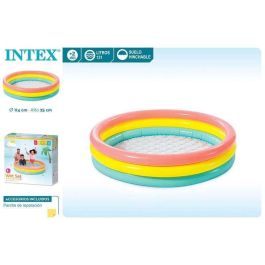 Piscina hinchable 3 aros colores con suelo hinchable (capacidad 131 litros) (+ 2 años)114x25 cm - modelos surtidos Piscina hinchable 3 aros colores con suelo hinchable (capacidad 131 litros) (+ 2 años)114x25 cm - modelos surtidos