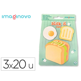 Imaginovo Bloc notas adhesivas Sandwich, 20 hojas, tamaños surtidos, divertido diseño fantasía Precio: 1.815. SKU: B13NL3GRGS