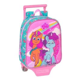 Mochila Escolar con Ruedas My Little Pony Magic Rosa Turquesa 22 x 27 x 10 cm