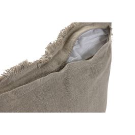 DKD Home Decor Cojín Tradicional de Lino Natural y Negro 40 x 60 cm (2 Unidades)