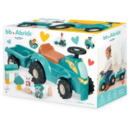 Ecoiffier Tractor Orientable con Remolque y 15 Accesorios - Juguete de 12 a 36 meses - ECO3280250079521