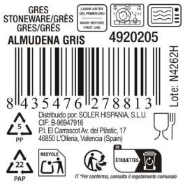 Bol Gris Almudena Ø11 cm - Inde (48 Unidades) Bol Gris Almudena Ø11 cm - Inde (48 Unidades)