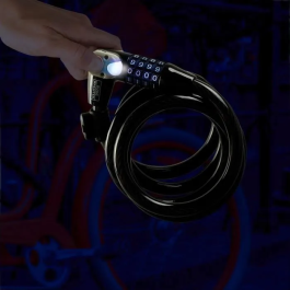 Burg Wachter Candado para Bicicleta 230 180 L, BUR4003482072806, 180 cm, 12 mm Acero con LED