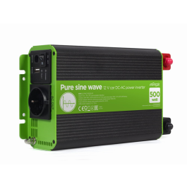 EnerGenie EG-PWC-PS500-01 adaptador e inversor de corriente Auto 500 W Negro, Verde Precio: 120.78999966. SKU: B1AEWJZ266