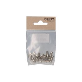 Edm Porta-Estante Redondo de Hierro Nº 5 Níquel - Pack de 16 Unidades