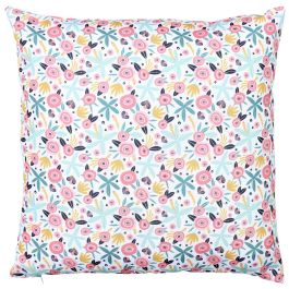 Home Deco Kids Cojín Pompón Vallee Outlet 40x40 cm Cara con Pompones y Flores