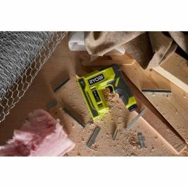 Ryobi AAAOA89485 Grapadora 4V Grapas 6-14mm Clavos 18G hasta 15mm con 1100 Grapas T50 y 250 Clavos 18G