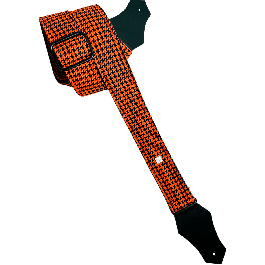GETM Correa Guitarra Bajo Fly Hounds Tooth Orange