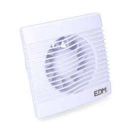 Edm Extractor de aire Ø10cm 15W 40dB 104m³/h, 160.5x160.5mm, 230V, 50Hz, Blanco