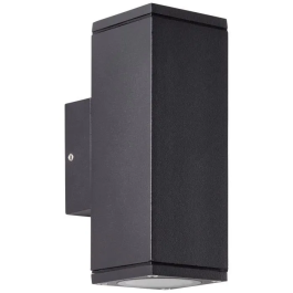 Brilliant Aplique de Exterior HALLY BRI90960A58 - Metal y Cristal Antracita, LED GU10 2 x 10W IP44