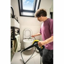 Karcher Desatascador de Desagües de 15 m con 2 Boquillas (360° y Convencional) | Manguera Flexible Reforzada de Latón