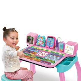 VTECH VTE3417765849558 Escritorio Mágico Interactivo y Musical 6 en 1 Rosa