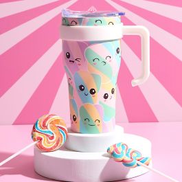 Cook Concept Mug Térmico Miami Kawai 600 ml Acero Inoxidable - Mantiene Bebidas Frías/Calientes 6h con Asa