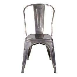 Silla Apilable Plata Metal Dallas 45 X 52,50 X 85 cm